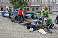 appelbomen op het schoolplein