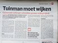 Tuinman(m/v) is onzichtbaar voor beleidsmaker en bestuurders !